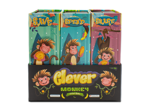 Clever monkey piggy banks